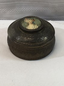 Victorian Brass Powder/Dresser Box