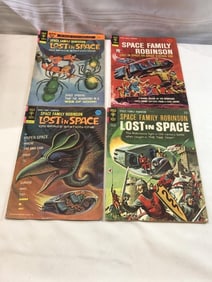 4 Vtg. Gold Key Space Family Robinson Comics