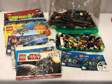 Legos, People and Instruction Booklets