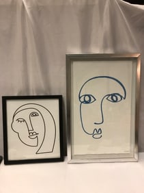 Framed Abstract Face Art