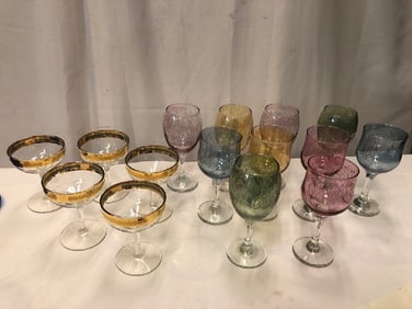 Vtg. Wine/ Champagne Glasses