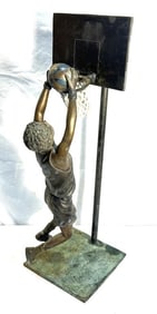 Art Deco Bronze Basketball Player Figure