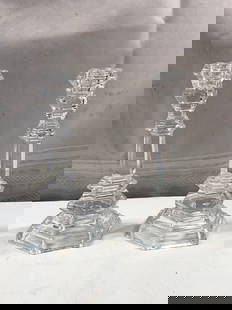 Pr. Tiffany & Co. “Plymouth?? Crystal Candlesticks: Pr. Tiffany & Co. “Plymouth” Crystal Candlesticks- 8” Tall