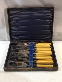 Vtg. Fish Cutlery Set