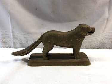 Antique Early 20th Century Brass Dog Nutcracker
