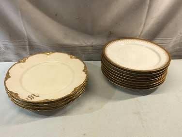 Vtg. Old Abbey Limoges and French Haviland Plates