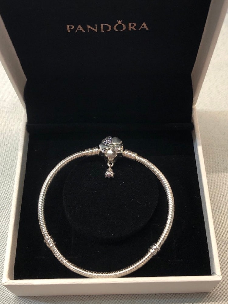 Sterling Silver Snake Chain Pandora Bracelet (1 of 4)