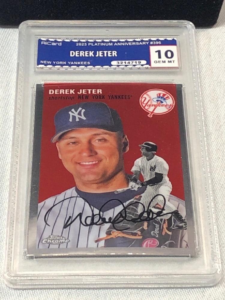 Graded 2023 Topps Chrome Platinum Anniversary Derek Jeter Card (1 of 4)
