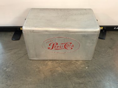 Vtg. Aluminum Pepsi-Cola Cooler