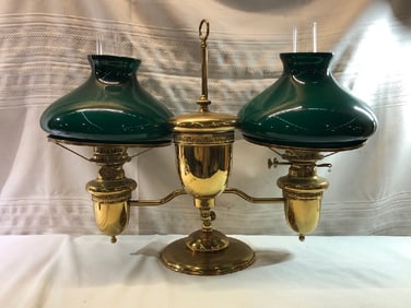 Victorian Bradley & Hubbard Double Student Lamp