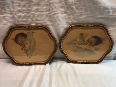 2 Vtg. Bessie Pease Gutmann Framed Prints