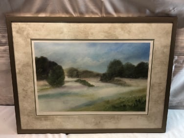 Northern Meadows Pencil Signed Pastel Painting