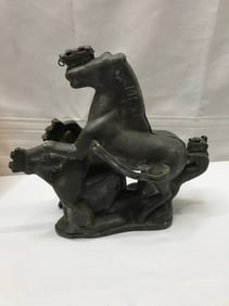 Vintage Pewter ML&F Ice Cream Mold