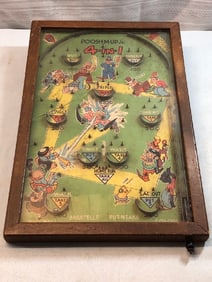 1930’s Poosh•M•Up Jr. 4-in-1 Tabletop Pin Ball Game