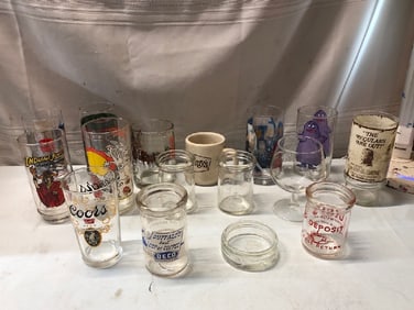Vtg. Advertising Glasses, Mugs and Jars