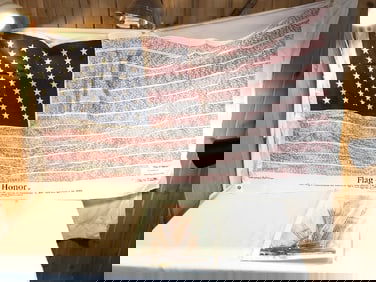 P. Buckley Lithograph and Flag of Honor