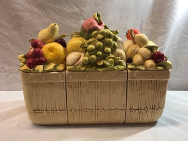 4Pc Fruit Basket Canister Set