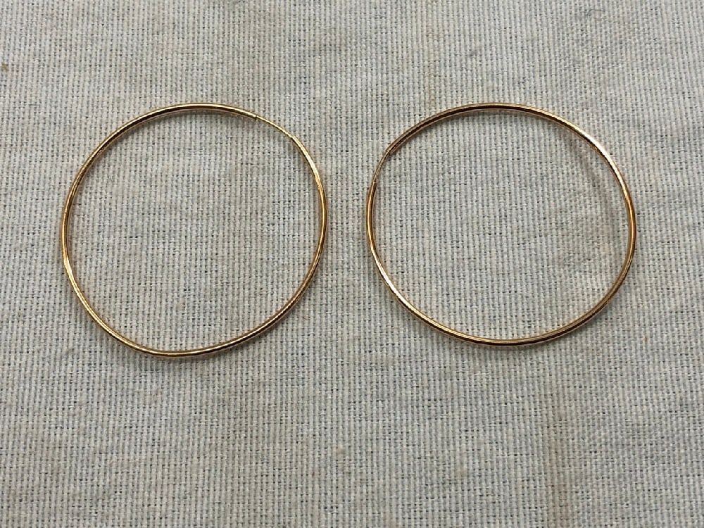 Pr. 14Kt Gold Hoop Earrings (1 of 4)