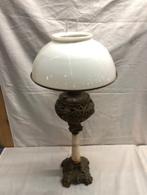 Antique Ornate Oil Lamp