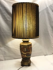 Vintage Japanese Satsuma Lamp