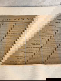 The New York Harald Paper ~ Lincoln Assassination