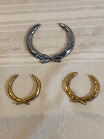 Set of 3 Vintage Cadillac Emblem Wreaths