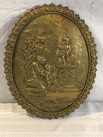 Antique MCM Bronze Plaque