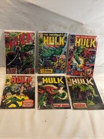 6 Vtg. Incredible Hulk Comic Books