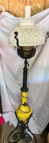 Victorian Parlor Piano Oil Floor Lamp