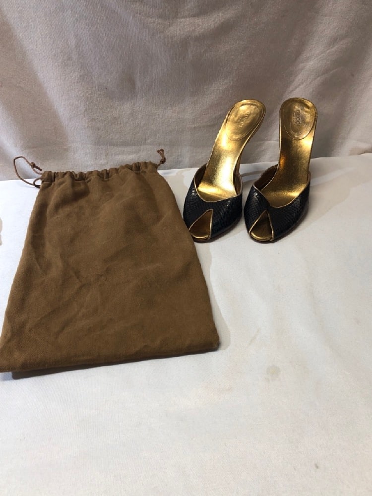 Gucci Tom Ford Leather Studded Mule Heels (1 of 6)