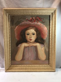 Vtg. Oil on Board Framed Painting