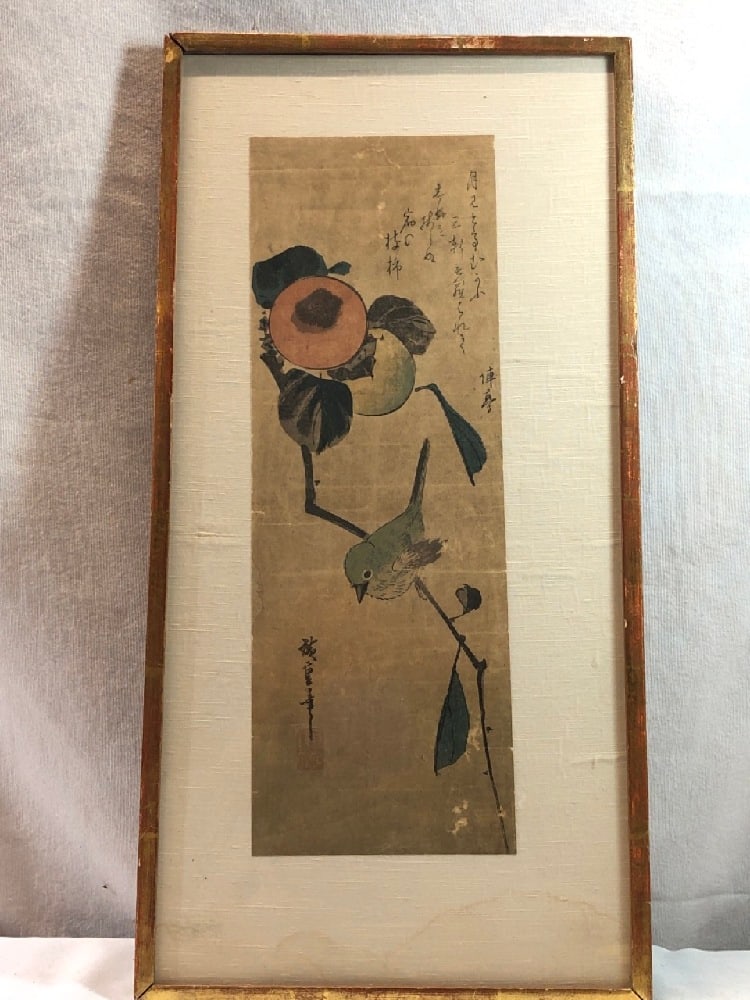 Japenese Woodblock on Silk   Utagawa Hiroshige (1 of 6)