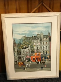 Vintage Signed Lithograph Michel Delacroix