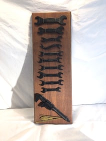 Ford Wrenches and 1937V8 85 Emblem on Display