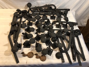 49 Vtg. Cast Iron Shutter Dogs