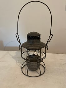 Erie Diamond Logo Marked Railroad Lantern