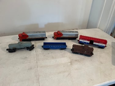 Vtg Santa Fe 218 Train Set
