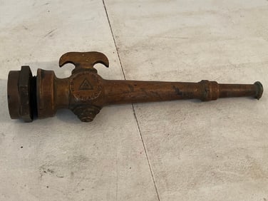 Antique W D Allen Mfg Co. Brass Fire Hose  Nozzle