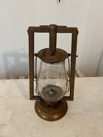 Vtg Brass Fire Dept. Lantern
