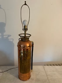 Vtg S. F. Hayward & Co. Copper Extinguisher Light