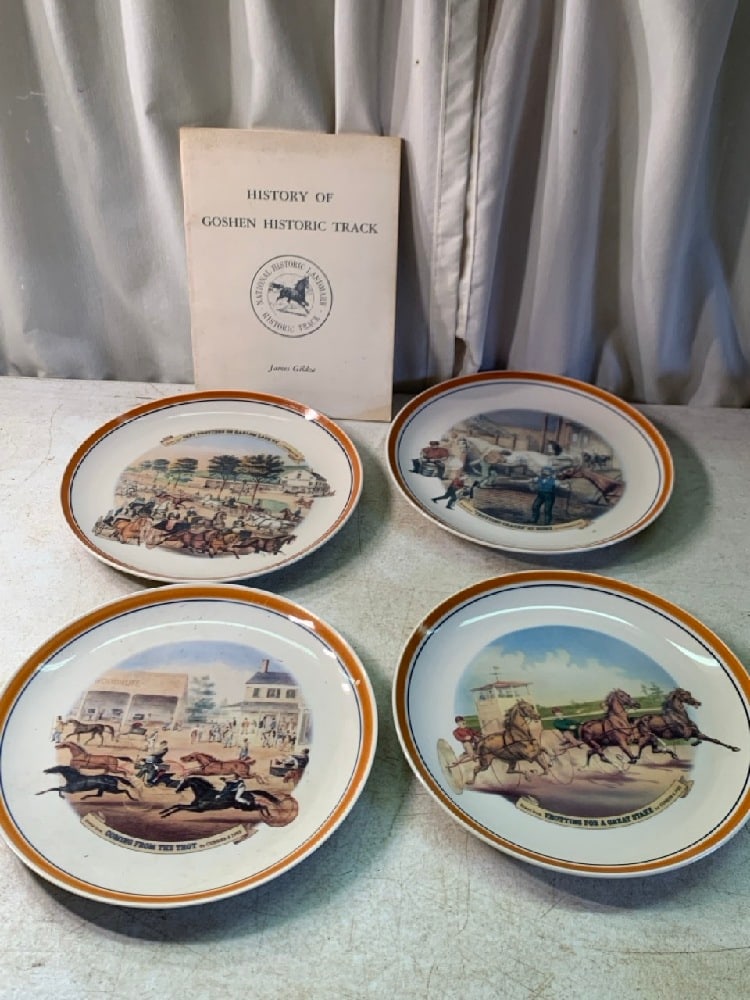 History of Goshen Track Book and 4 Collector Plates (1 of 7)