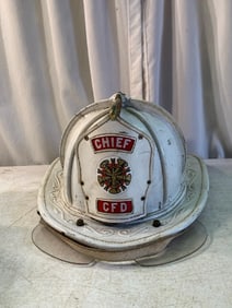 Vintage High Eagle Cairns & Bros Leather Firemans Hat