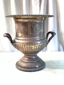 Vtg. Silverplate Trophy Urn