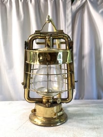 Vintage Fire Department Brass Lantern