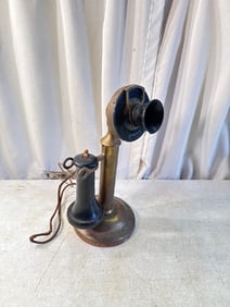 Antique Western Electric Co. Brass Candlestick Telephone