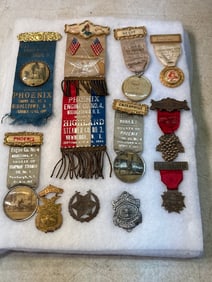 Vtg Fireman’s Award Badges