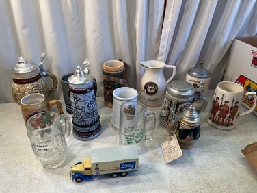 Vtg Mugs & Beer Truck