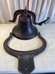 Vtg Cast Iron School Bell
