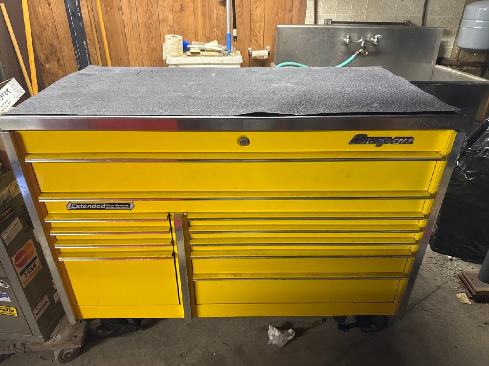 Snap on Tool Box: Snap on Tool Box Model # KRL7022PES- 54” L x 29” D x 42” T