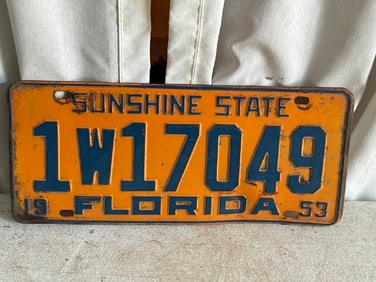 Antique License Plate